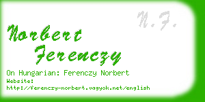 norbert ferenczy business card